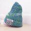 Label Embroidery Multi-colors Plain Knitting Girls Beanie Hat and Cap