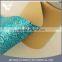 Teal blue chunky self-Stick glitter fabric border