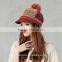 fashion high quality adults custom beret hat with top ball for sale