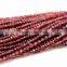 Garnet 100% Natural Faceted Roundlle Beads 13" Inches 3X3.5MM Approx Good Quality On Wholesale Price.