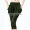 Bright Color European Style Simple Design Women Short Haren Pants