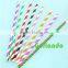 Colorful paper drinking straws