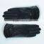 Black Ladies' Sheepskin Leather Gloves With Adjustable Cuff