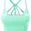 Womens Fitted Halter Cut Out Back Bralette Crop Tops Women 2016