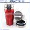 Hot selling 16oz double wall clear outer plastic inner stainless steel travel tumbler coffee car mug