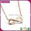 Wholesale Indian Jewelry Women Rose Gold Inifinity Back Necklace