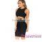 Sexy Abdomen Cut out Little Black Party Bandage latin dance dress