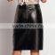 wholesale ladies wrap tight fitting leather skirt