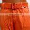 mens orange cargo pants with side pockets