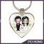Wholesale Personalized sweet love heart wedding picture printing Keychain
