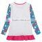 F6198white 2-6Y children girl dress for spring/autumn wear with long sleeve