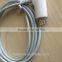 2 in 1 USB Data wire white charging cable for SAMSUNG & iphone mobile phone