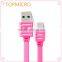 2016 Colorful Fresh look Type-C to USB2.0 flat wire phone cable
