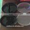10-pck single compartment black microwave safe oval shape disposable plastic food container with lid