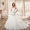 VDN29 Classic Glamorously Beautiful Bridal Gown Floor Length Beaded Appliqued Crepe Princess Wedding Dress for Weddings