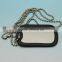 Metal dog tag necklace with muffler in manufactory