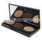 natural brown /grey color Eyebrow Cake Powder, Dark Brown/Brown with mirror and brush