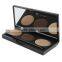 Eyebrow Cake Powder, Dark Brown/Brown with mirror and brush