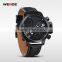 2015 WEIDE Men's Genuine Leather Sport Fashion Watches Original MIYOTA Quartz Movement Wristwatches 30 Meters Waterproof WG93002