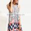 Dresses latest women girl design fashion photos Multicolor Polka Dot Sleeveless Shift Dress