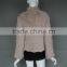 Free Pattern Hand Knitted Rabbit Fur Jacket Office Ladies Fashionable Jacket