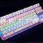 mechanical keyboard USB interface to be hot selling colorful LED illuminate ergonomic green axis wired game keyboard