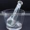 8OZ China high-temperature borosilicate glass mortar and pestle for instrumental industries/drug store/cooking