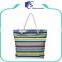 Utility cotton canvas rope handle beach bag, canvas tote bag with cotton rope handles wholesale