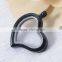 26*29mm Heart Black Floating Stainless Steel Locket Necklace
