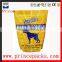 Custom sale matt print foil plastic flat bottom package bag with zipper for pet dog food packaging