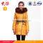 Yellow bomber jacket custom made trench coat woman winter down coat winter