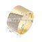 New Fashion Cluster Crystal Beads Channel Setting Rose Gold Wide Bangles Flexible Bracelet For Women