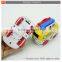 Cartoon design friction power mini metal alloy bus toy for kids