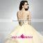 HT79 New Arrival Sexy O Neck Sleeveless Long Prom Dress Beaded Bust See Through Floor Length Vestido Largo