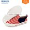 Wholesale Custom Children Stripe Classic Breathable Canvas Unisex Kids Slip-on Sneakers Shoes for Girls