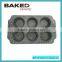 carbon steel marble coating 6 cups muffin cake pan