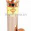 IndianArtVilla Handmade Steel Copper Big Cap Thermos Design Bottle - 850 ML - Storage Water Good Health Benefits Yoga, Ayurveda