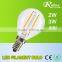 dimmable led filament bulb 2w 3w 4w high brightness Glass bulb