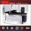 Quality eco-friendly toughened glass office desk table