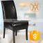 HC-D002 black classical leather wood dining chair made in china