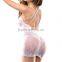 Back crisscross latex sexy mature elegant mini dress