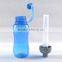 Plastic water bottle with ice tube;outdoor water bottle.500ml Sport water bottle