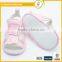 Fancy lovely new design baby girl cute pink color cheap leather sandals