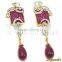 Diamond Gold Earrings, Diamond Ruby Earrings , Diamond Jewelry