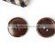 Coffee Brown 4 Holes Natural Corozo Nut Button with Round Rim for Man's & Women's Suit