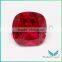 Gemstones wholesale china 10x10mm 5# square cushion shape synthetic ruby gemstone