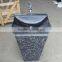 Nero marquina marble pedestal sink free standing sink