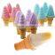 Set of 4pcs ice cream popsicle molds and ice lolly molds