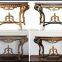 Antique gold console table from China