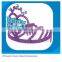 new designed toy from icti factory hair accessory for party cute girls hair tiaras crown toy with blue dismonds
